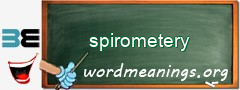 WordMeaning blackboard for spirometery